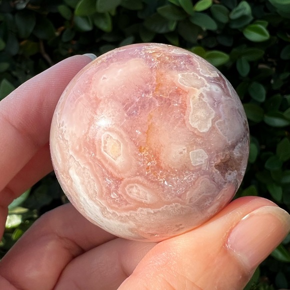Amethyst Flower Agate Sphere - Small - Picture 6 of 7